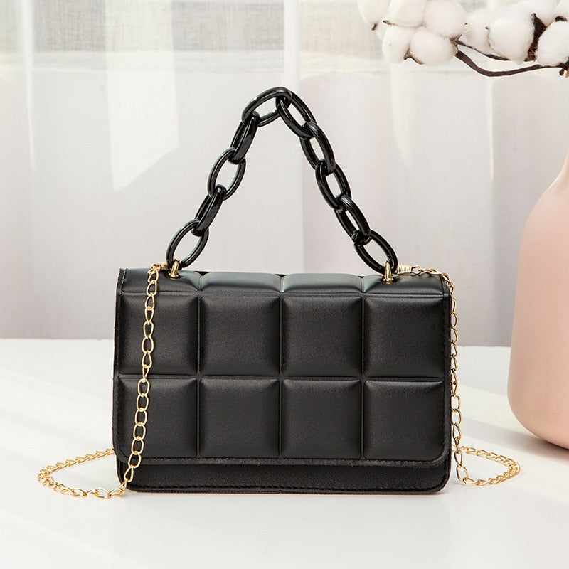 Tassel Bag Bags for Women PU Leather Shoulder Bags Women Chain Rhomboid Crossbody Bags Trend Handbags Phone