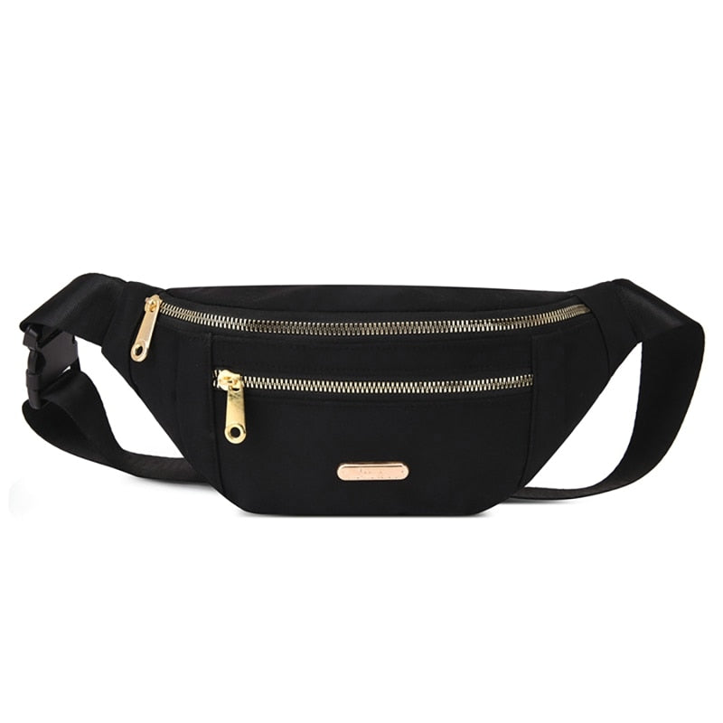 Women Plaid Waist Bag Female Oxford Waterproof Belt Bags Designer Crossbody Chest Bag Ladies Fashion Fanny Pack Banana Hip Purse