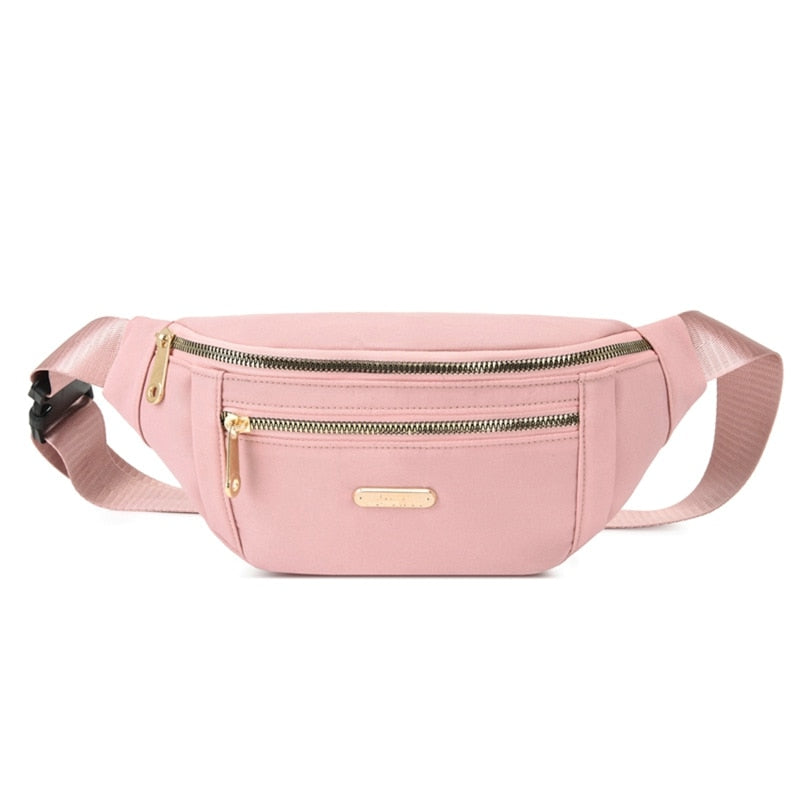 Women Plaid Waist Bag Female Oxford Waterproof Belt Bags Designer Crossbody Chest Bag Ladies Fashion Fanny Pack Banana Hip Purse