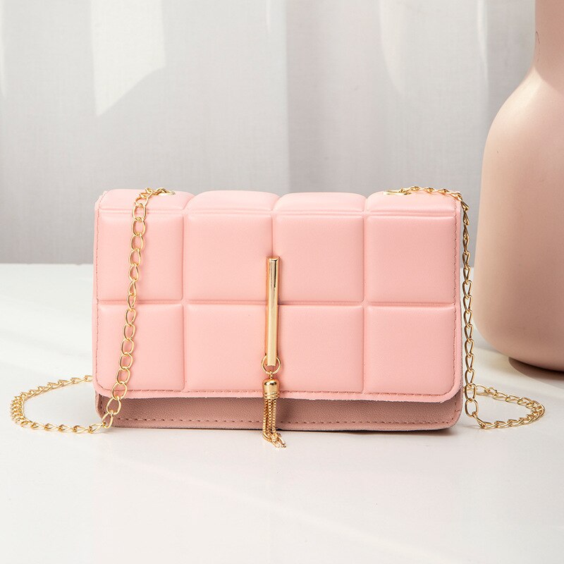 Tassel Bag Bags for Women PU Leather Shoulder Bags Women Chain Rhomboid Crossbody Bags Trend Handbags Phone