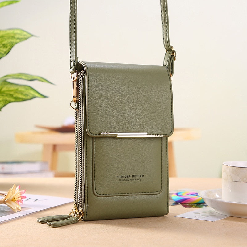 Fashion Handbag Bag of Women Soft Leather Women's Bag Small Wallets Touch Screen Cell Phone Purse Crossbody Shoulder Bag