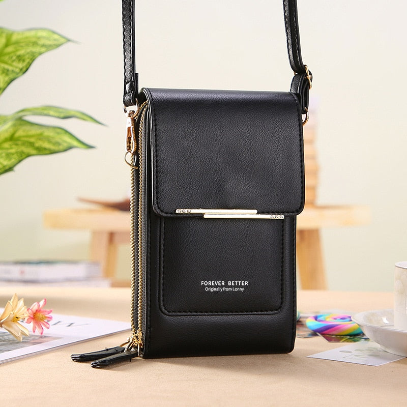 Fashion Handbag Bag of Women Soft Leather Women's Bag Small Wallets Touch Screen Cell Phone Purse Crossbody Shoulder Bag