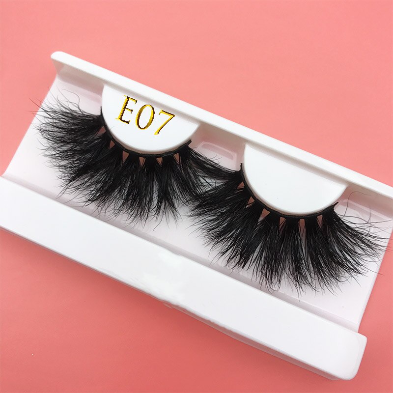 3D MIKIWI real mink lash 25mm E01 extra length and fluffy luxury mink eyelashes natural thick Eye lashes wispy makeup extension