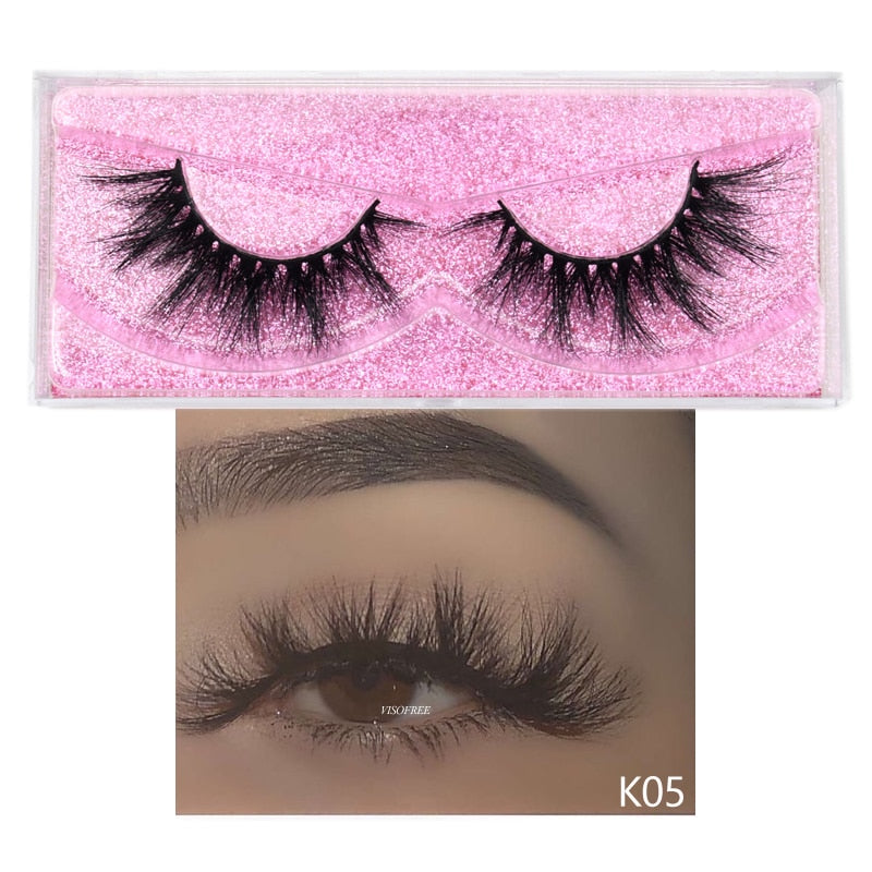 Visofree Mink Lashes 3D Mink Eyelashes 100% Cruelty free Lashes Handmade Reusable Natural Eyelashes Popular False Lashes Makeup