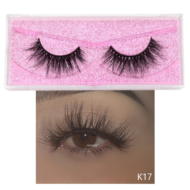 Visofree Mink Lashes 3D Mink Eyelashes 100% Cruelty free Lashes Handmade Reusable Natural Eyelashes Popular False Lashes Makeup