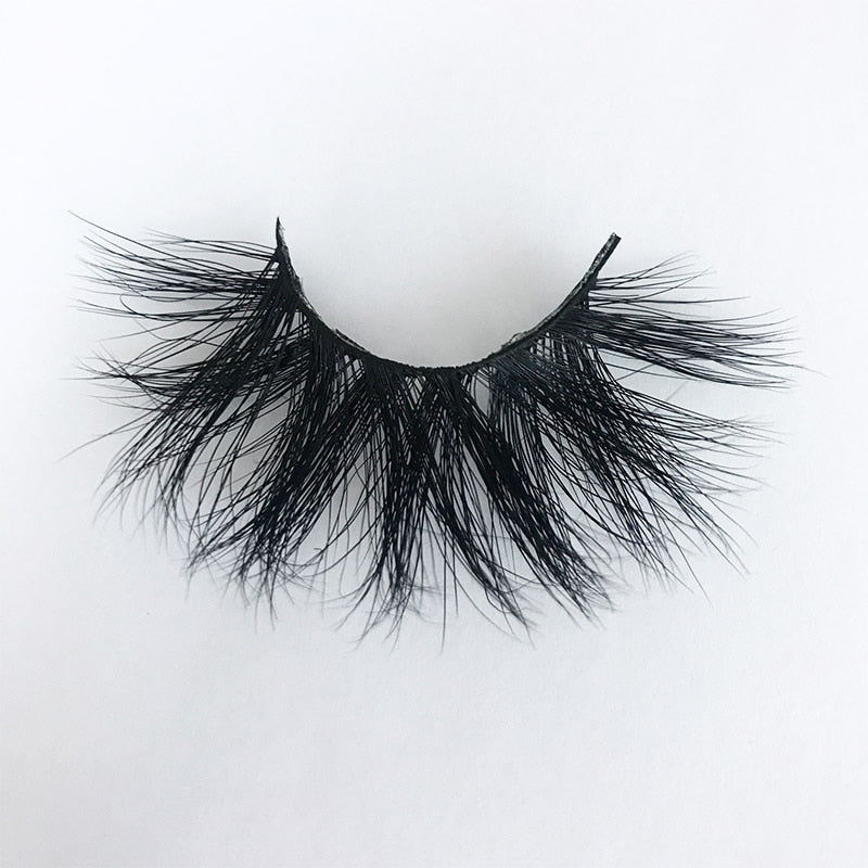 3D MIKIWI real mink lash 25mm E01 extra length and fluffy luxury mink eyelashes natural thick Eye lashes wispy makeup extension