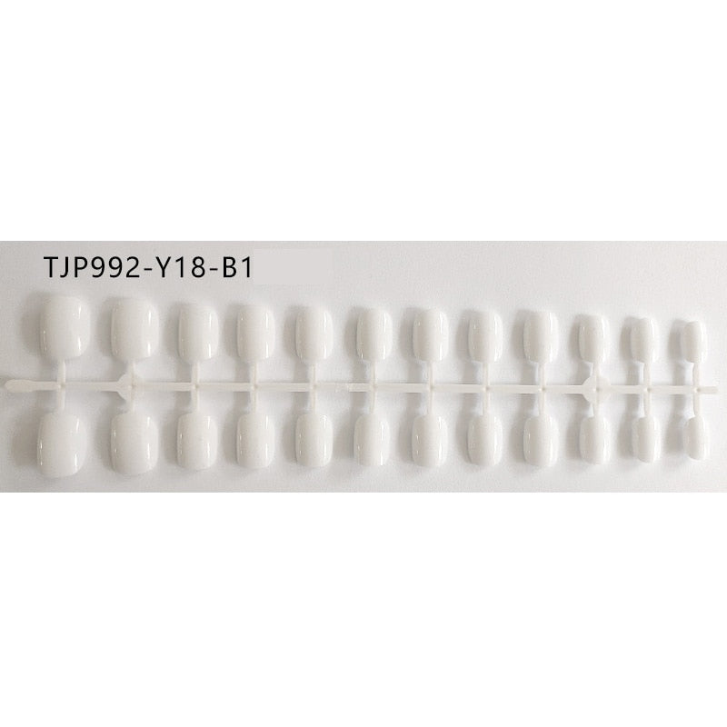 Matte False Nail Tips Solid Color Matte Super Long Coffin False Nail Ballet Press on Nails Tips for Artificial Fingernails