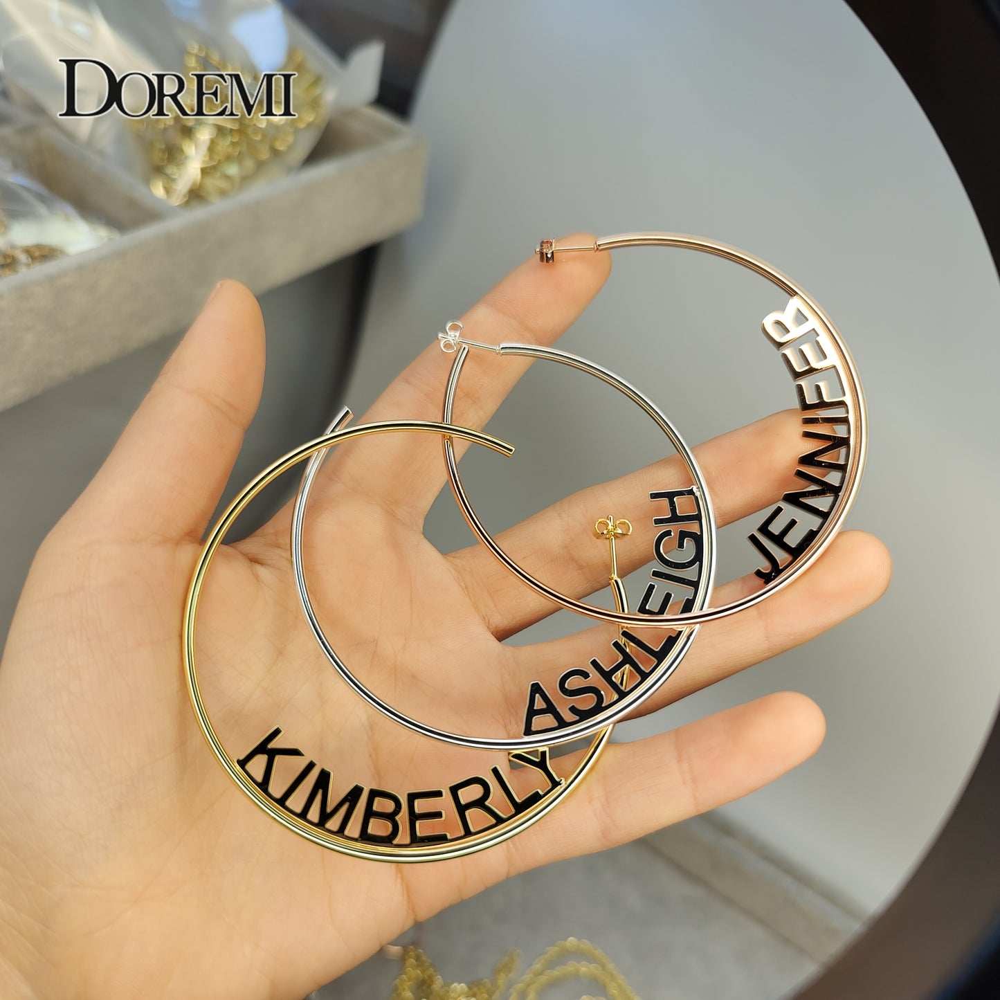 70mm Custom Name Earrings Personalized Name Earrings Name Hoops Name Earrings Hoop Earrings Gold Custom Earrings Custom Hoops