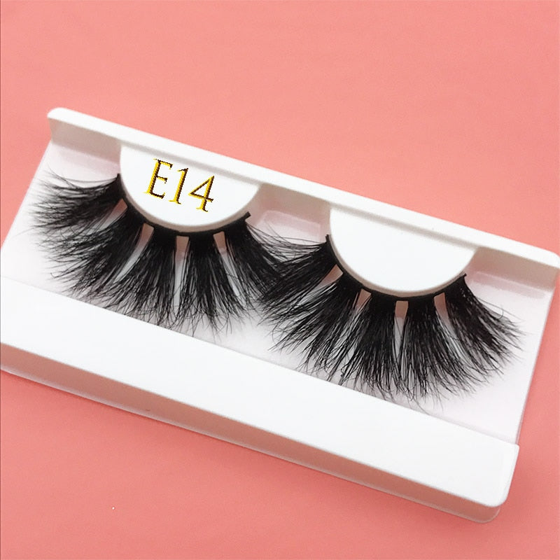 3D MIKIWI real mink lash 25mm E01 extra length and fluffy luxury mink eyelashes natural thick Eye lashes wispy makeup extension