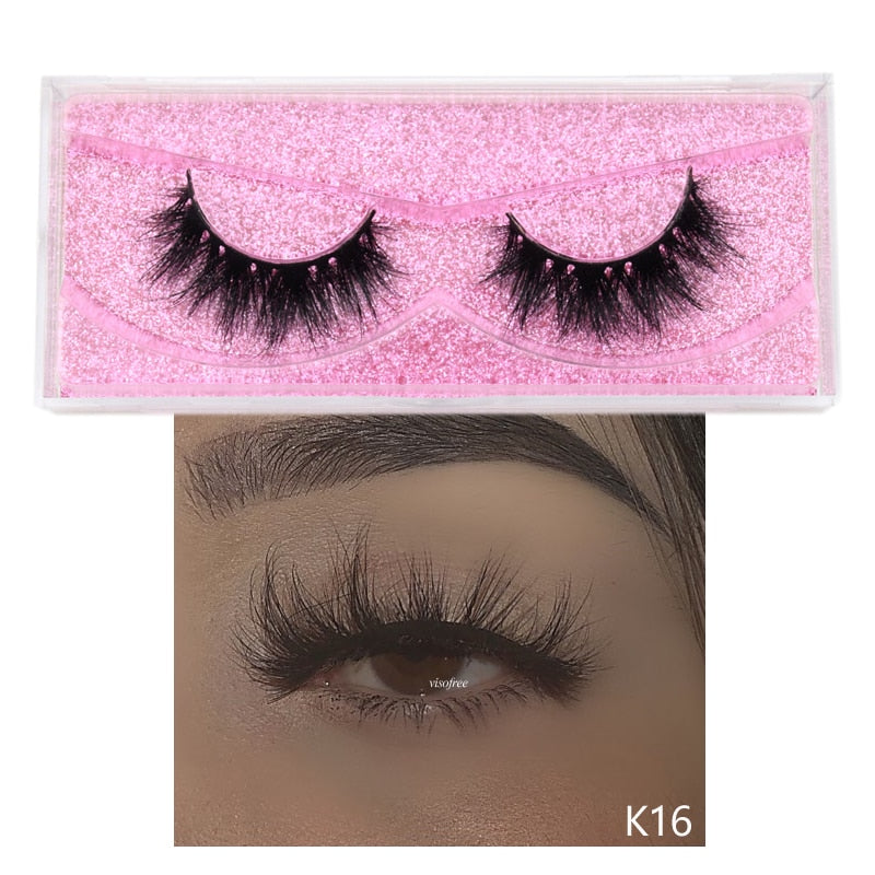 Visofree Mink Lashes 3D Mink Eyelashes 100% Cruelty free Lashes Handmade Reusable Natural Eyelashes Popular False Lashes Makeup