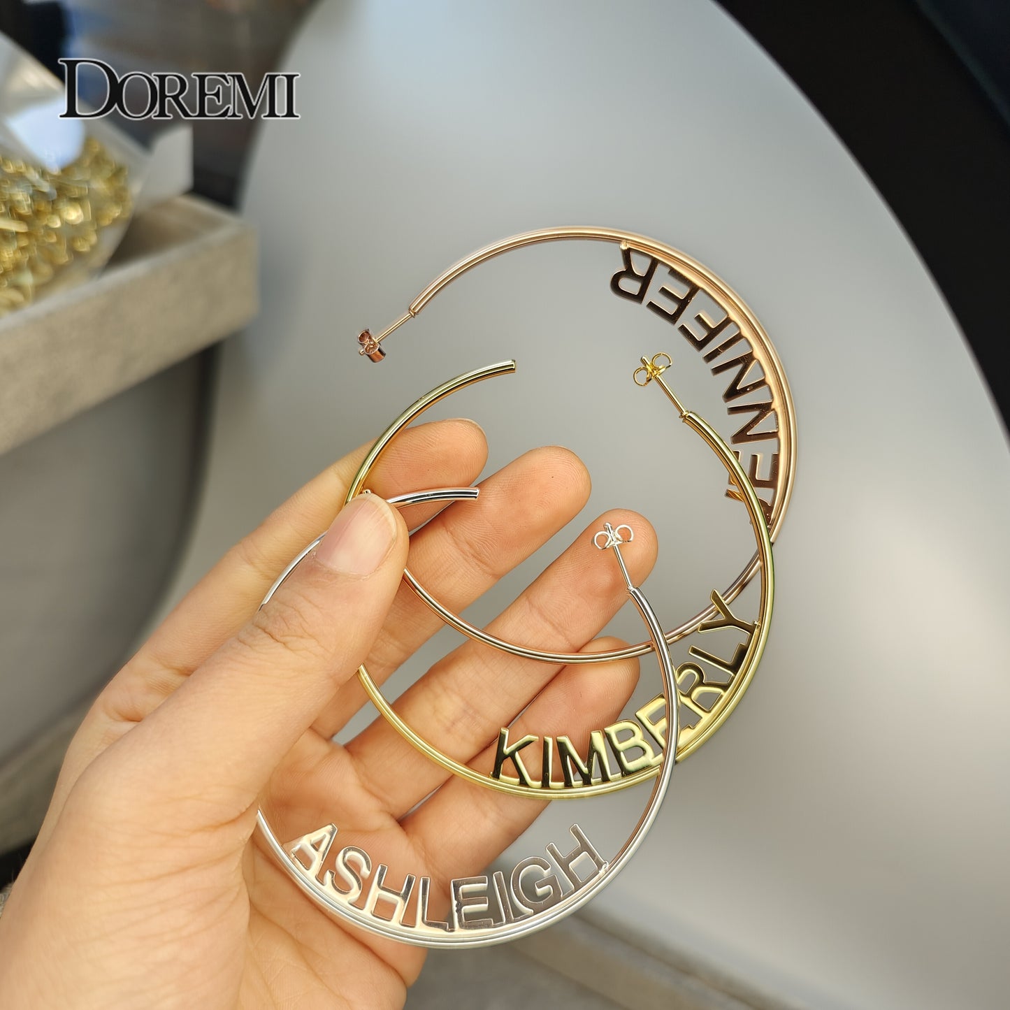 70mm Custom Name Earrings Personalized Name Earrings Name Hoops Name Earrings Hoop Earrings Gold Custom Earrings Custom Hoops