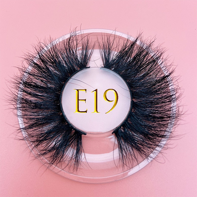 3D MIKIWI real mink lash 25mm E01 extra length and fluffy luxury mink eyelashes natural thick Eye lashes wispy makeup extension