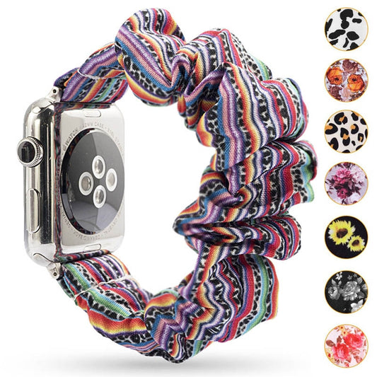 Scrunchie Elastic Band for Apple Watch 7 6 5 4 3 38 bands 40mm 42mm 44mm sport strap Bracelet for iwatch wrist series 7 45 41 mm