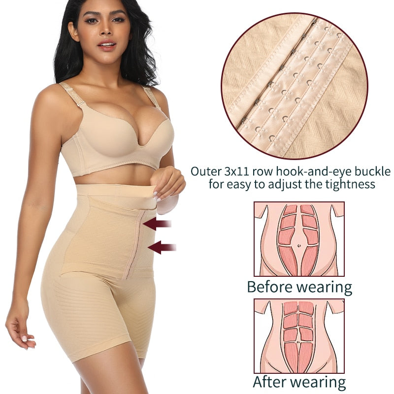 Women Shapewear Tummy Control Panties Slimming Underwear Waist Trainer Body Shaper Butt Lifter Modeling Strap High Waist Girdle