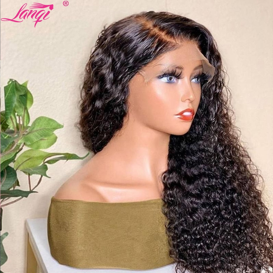 13x4 Lace Frontal Wig 30 Inch  Kinky Curly Lace Front Wig Closure Wig Brazilian Curly Lace Front Human Hair Wigs For Women