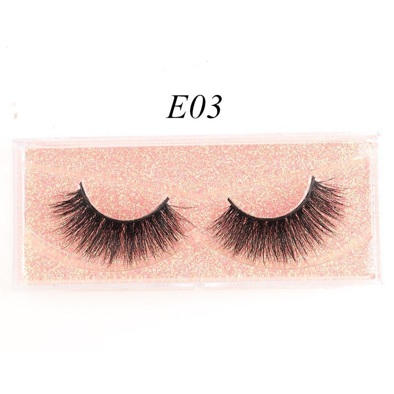 Eyelashes 3D Mink Lashes Luxury Hand Made Mink Eyelashes Medium Volume Cruelty Free Mink False Eyelashes Upper Lashes D108