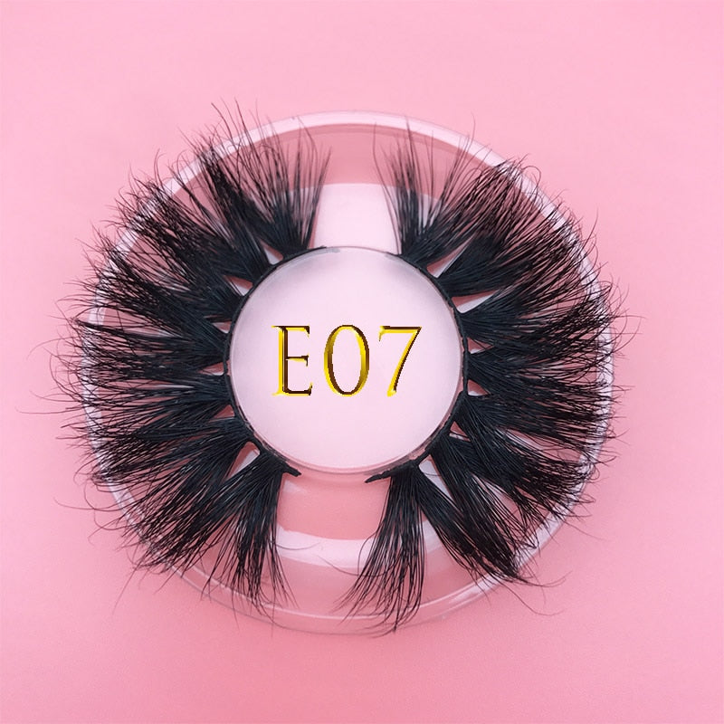 3D MIKIWI real mink lash 25mm E01 extra length and fluffy luxury mink eyelashes natural thick Eye lashes wispy makeup extension