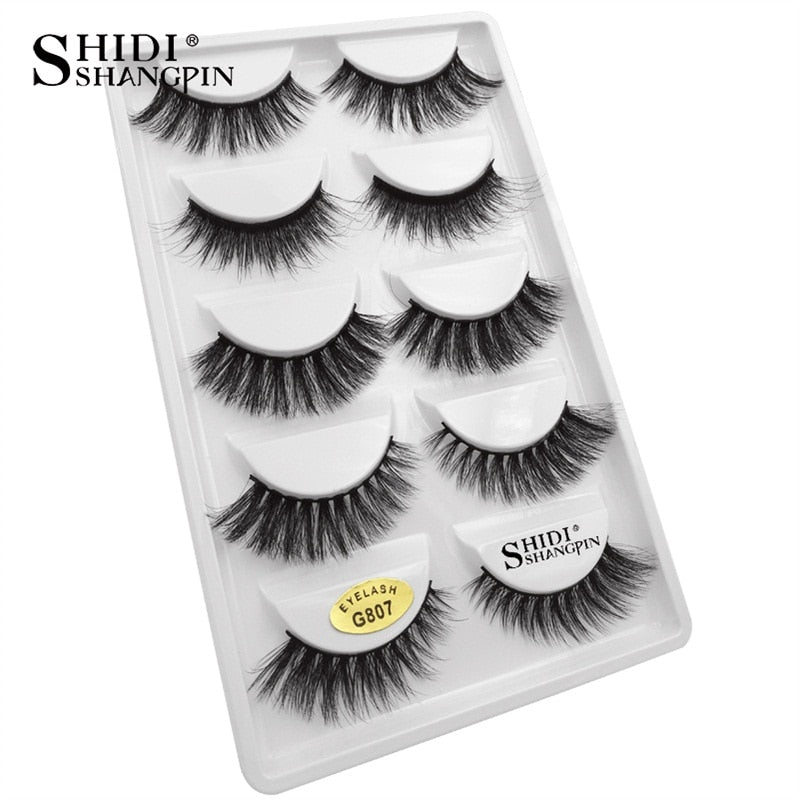 YSDO Lashes 5 pairs eyelashes natural false lashes mink eyelashes 3d mink hair lashes eyelash extension long eyelashes cilios G8