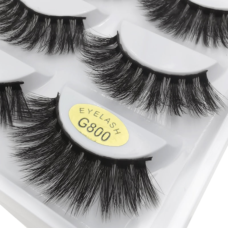 YSDO Lashes 5 pairs eyelashes natural false lashes mink eyelashes 3d mink hair lashes eyelash extension long eyelashes cilios G8