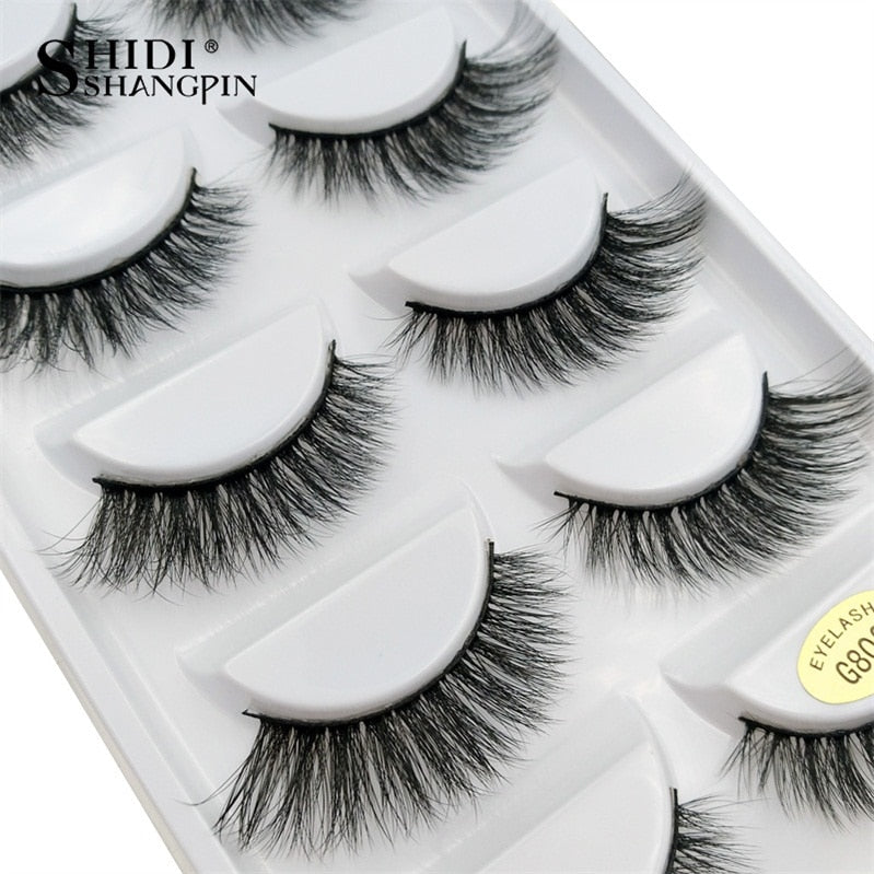 YSDO Lashes 5 pairs eyelashes natural false lashes mink eyelashes 3d mink hair lashes eyelash extension long eyelashes cilios G8