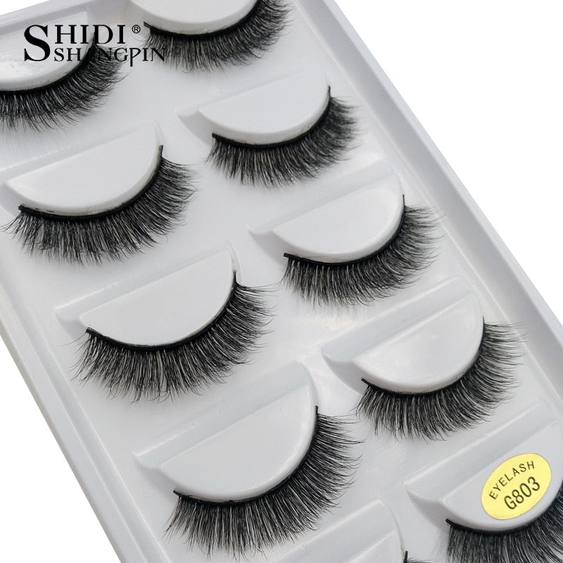 YSDO Lashes 5 pairs eyelashes natural false lashes mink eyelashes 3d mink hair lashes eyelash extension long eyelashes cilios G8