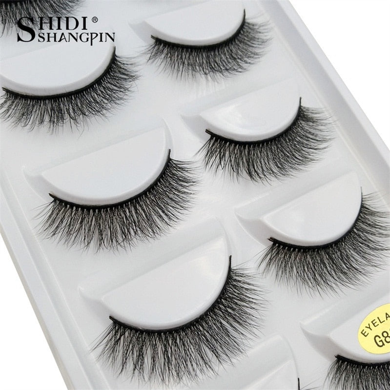 YSDO Lashes 5 pairs eyelashes natural false lashes mink eyelashes 3d mink hair lashes eyelash extension long eyelashes cilios G8