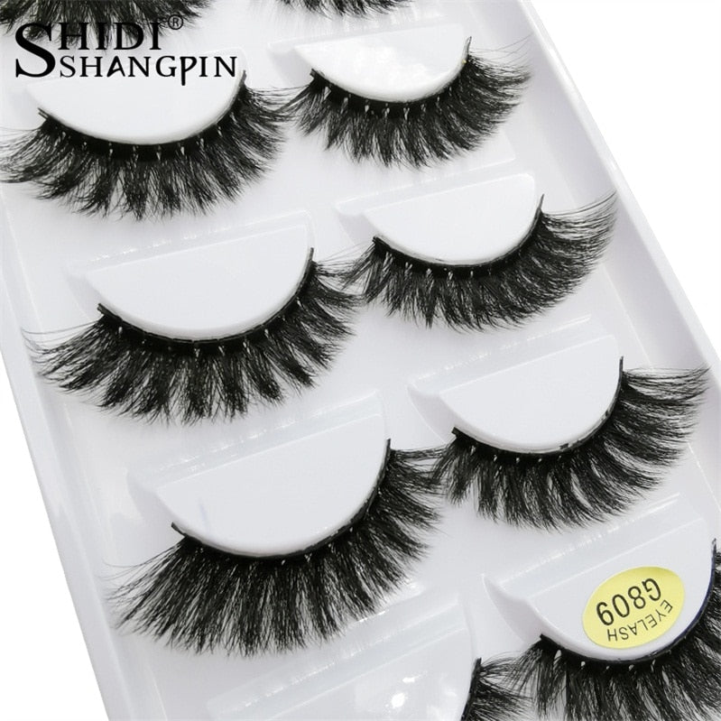 YSDO Lashes 5 pairs eyelashes natural false lashes mink eyelashes 3d mink hair lashes eyelash extension long eyelashes cilios G8