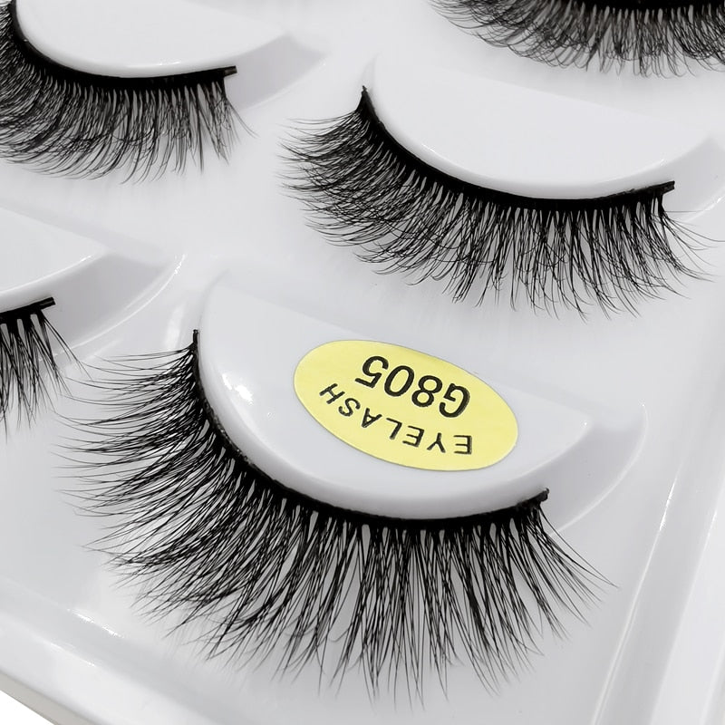 YSDO Lashes 5 pairs eyelashes natural false lashes mink eyelashes 3d mink hair lashes eyelash extension long eyelashes cilios G8