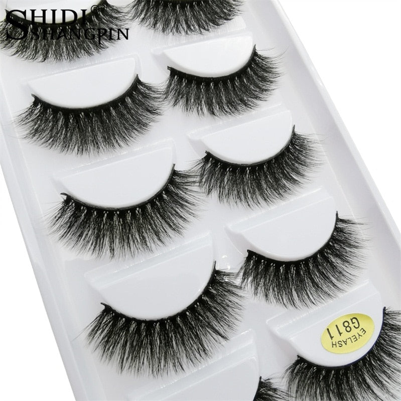 YSDO Lashes 5 pairs eyelashes natural false lashes mink eyelashes 3d mink hair lashes eyelash extension long eyelashes cilios G8