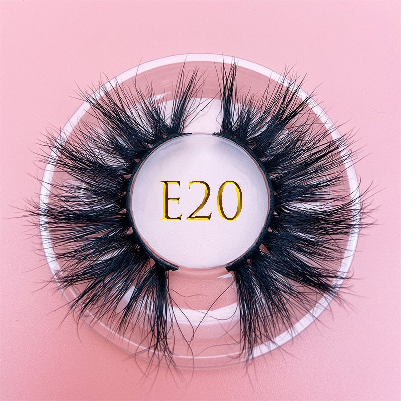 3D MIKIWI real mink lash 25mm E01 extra length and fluffy luxury mink eyelashes natural thick Eye lashes wispy makeup extension