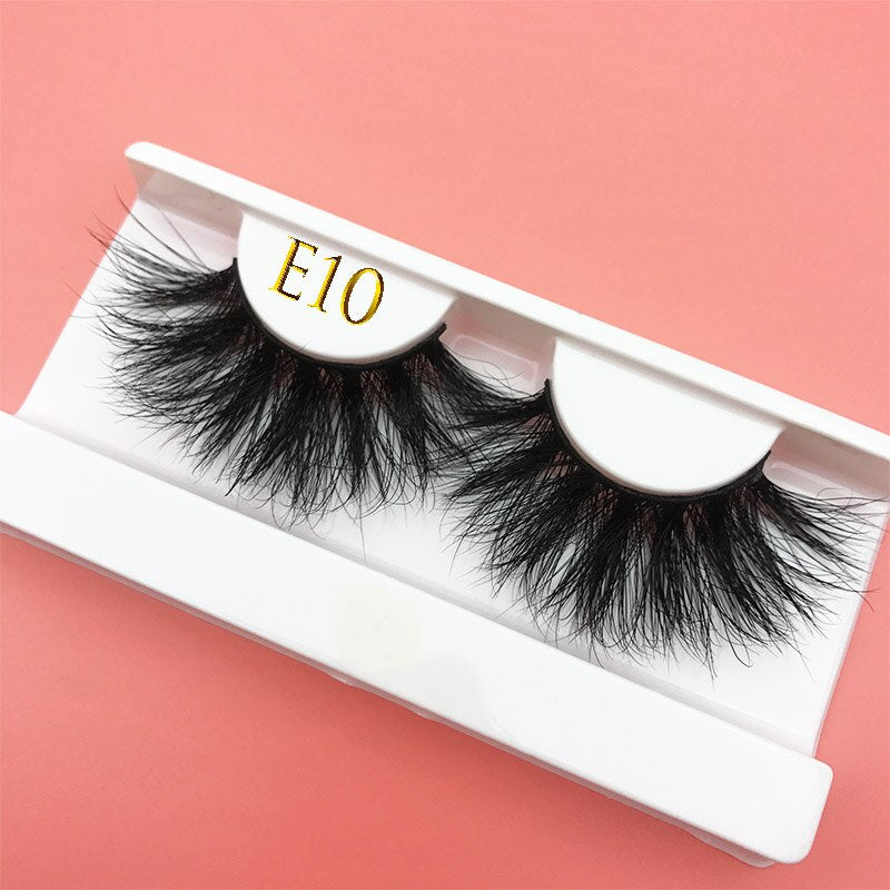 3D MIKIWI real mink lash 25mm E01 extra length and fluffy luxury mink eyelashes natural thick Eye lashes wispy makeup extension