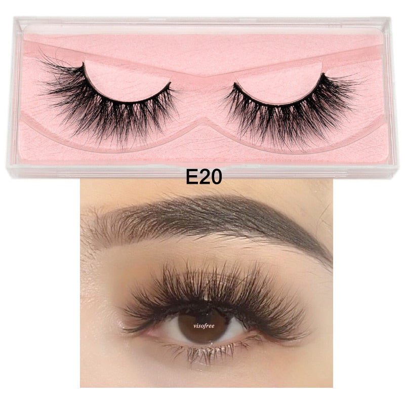 Visofree Mink Lashes 3D Mink Eyelashes 100% Cruelty free Lashes Handmade Reusable Natural Eyelashes Popular False Lashes Makeup