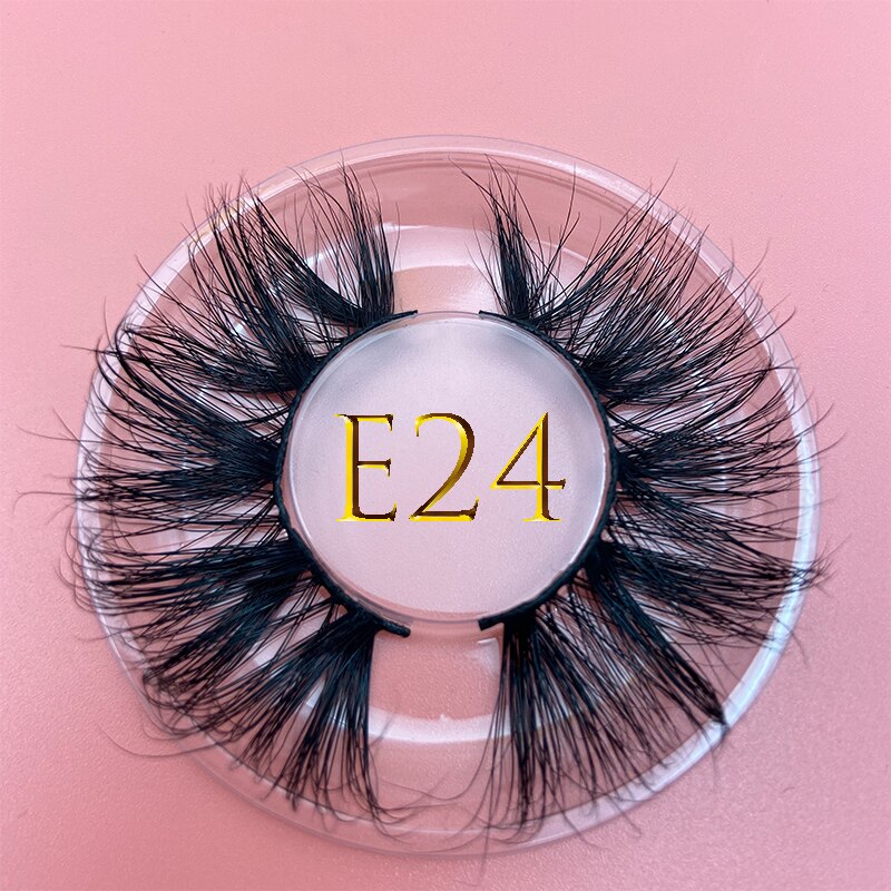 3D MIKIWI real mink lash 25mm E01 extra length and fluffy luxury mink eyelashes natural thick Eye lashes wispy makeup extension