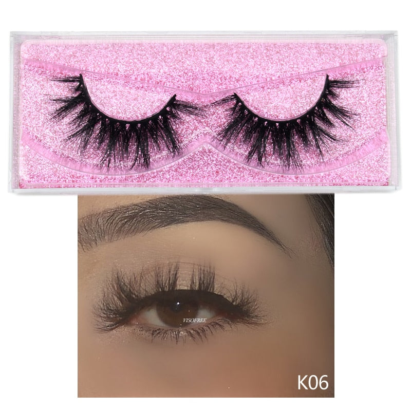 Visofree Mink Lashes 3D Mink Eyelashes 100% Cruelty free Lashes Handmade Reusable Natural Eyelashes Popular False Lashes Makeup