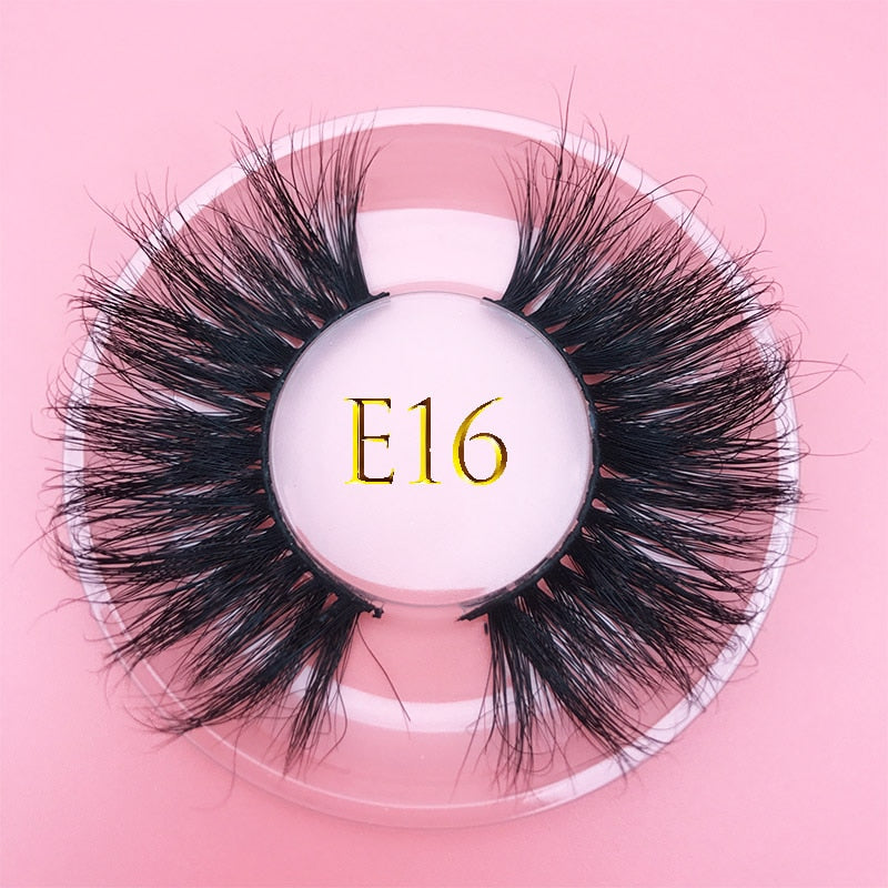 3D MIKIWI real mink lash 25mm E01 extra length and fluffy luxury mink eyelashes natural thick Eye lashes wispy makeup extension