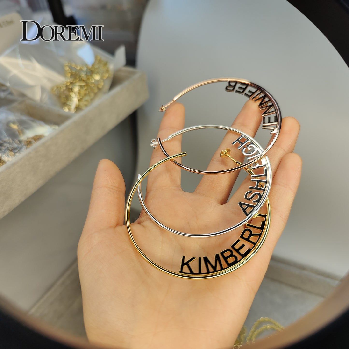 70mm Custom Name Earrings Personalized Name Earrings Name Hoops Name Earrings Hoop Earrings Gold Custom Earrings Custom Hoops