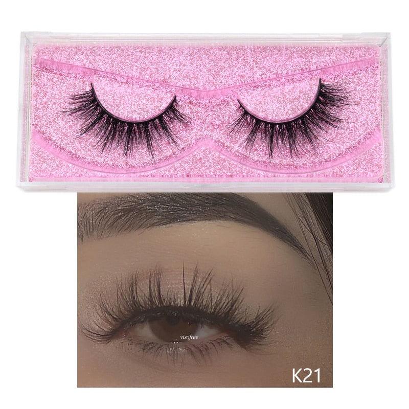 Visofree Mink Lashes 3D Mink Eyelashes 100% Cruelty free Lashes Handmade Reusable Natural Eyelashes Popular False Lashes Makeup