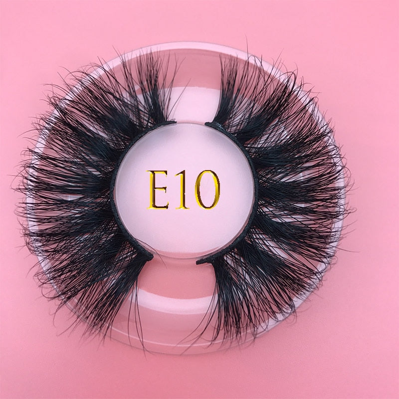 3D MIKIWI real mink lash 25mm E01 extra length and fluffy luxury mink eyelashes natural thick Eye lashes wispy makeup extension