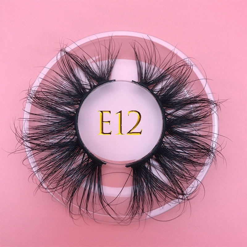 3D MIKIWI real mink lash 25mm E01 extra length and fluffy luxury mink eyelashes natural thick Eye lashes wispy makeup extension