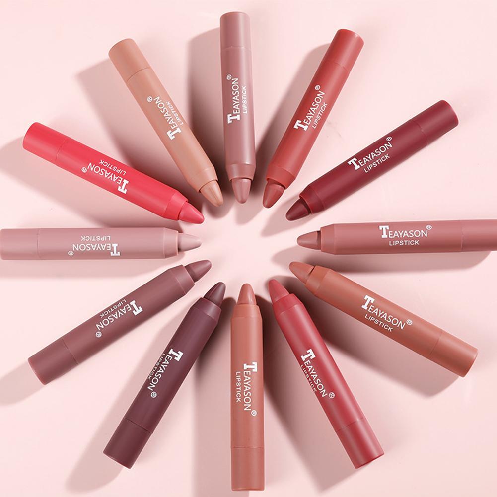 12 Colors Velvet Matte Lipsticks Waterproof Long Lasting Nude Stick Sexy Red Pink Velvet Nude Lipsticks Women Cosmetics Batom