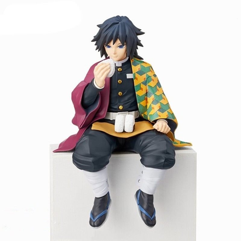 Anime Demon Slayer Kamado Tanjirou Eat Rice Balls PVC Action Figure Premium Chokonose Figure