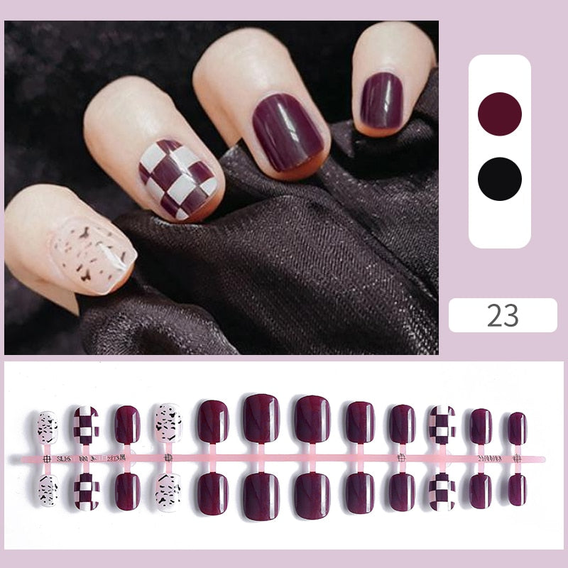 Matte False Nail Tips Solid Color Matte Super Long Coffin False Nail Ballet Press on Nails Tips for Artificial Fingernails