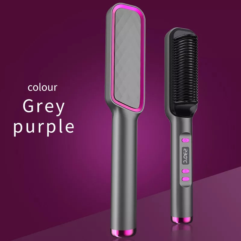 Multifunctional straightener straightener brush electric heat comb straightener curler hair fast modeling tool