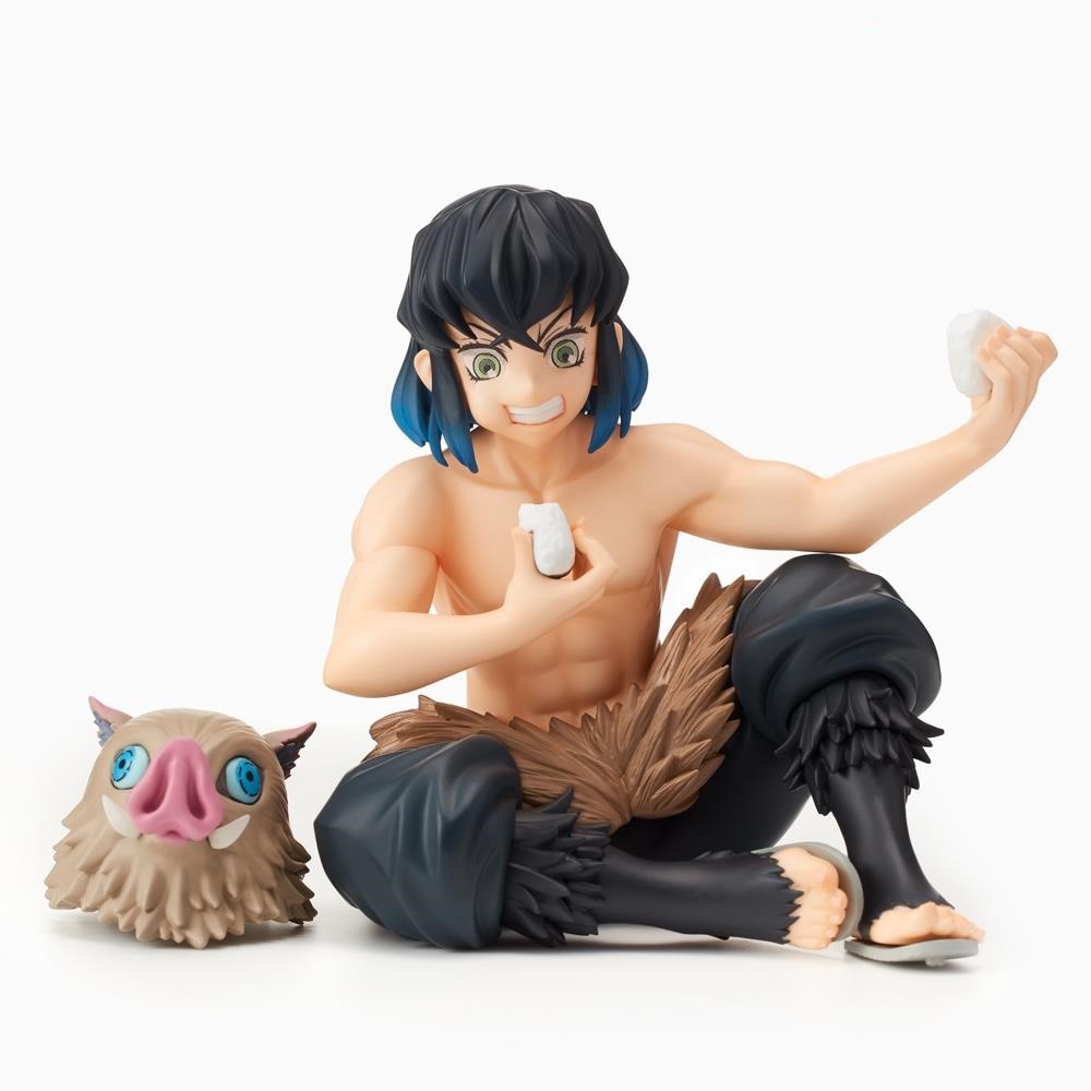 Anime Demon Slayer Kamado Tanjirou Eat Rice Balls PVC Action Figure Premium Chokonose Figure