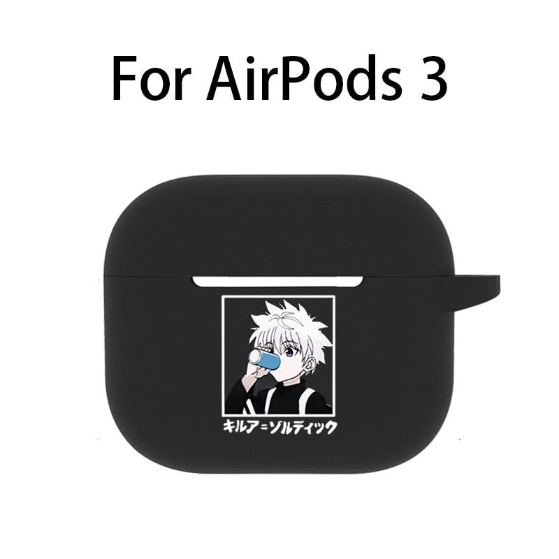 Hunter x Hunter 3 Anime Soft Earphone Charging Case For Apple AirPods 2 1 Case Black Silicone Protective Cover for Air Pods Pro