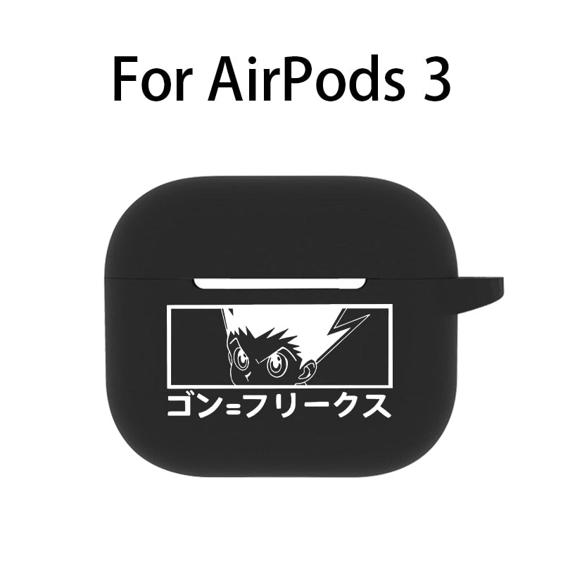 Hunter x Hunter 3 Anime Soft Earphone Charging Case For Apple AirPods 2 1 Case Black Silicone Protective Cover for Air Pods Pro