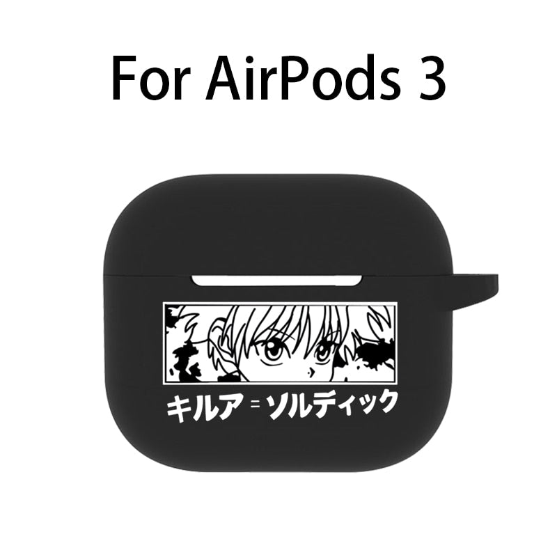 Hunter x Hunter 3 Anime Soft Earphone Charging Case For Apple AirPods 2 1 Case Black Silicone Protective Cover for Air Pods Pro