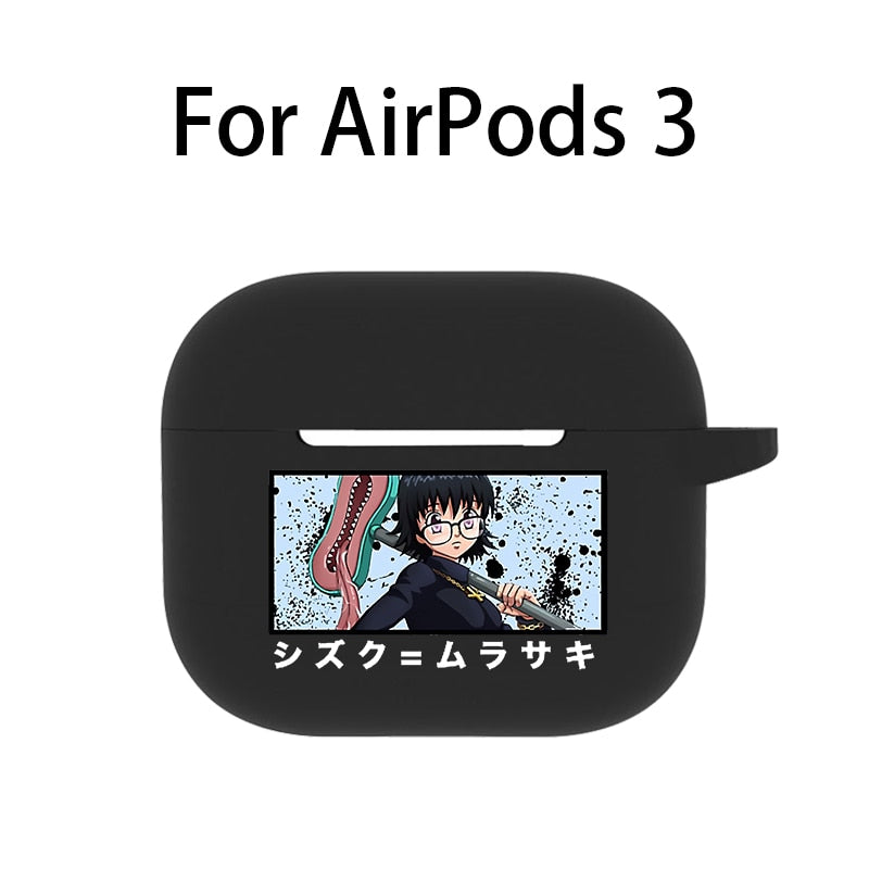 Hunter x Hunter 3 Anime Soft Earphone Charging Case For Apple AirPods 2 1 Case Black Silicone Protective Cover for Air Pods Pro