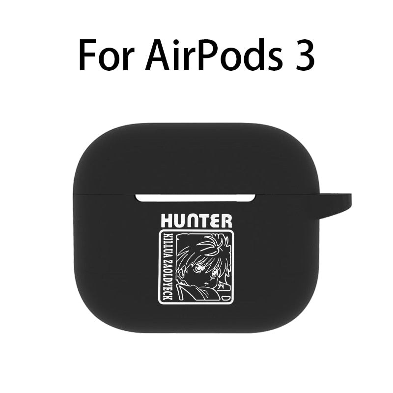 Hunter x Hunter 3 Anime Soft Earphone Charging Case For Apple AirPods 2 1 Case Black Silicone Protective Cover for Air Pods Pro