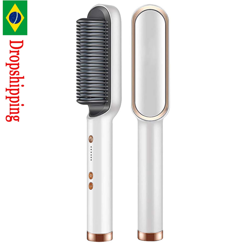 Multifunctional straightener straightener brush electric heat comb straightener curler hair fast modeling tool